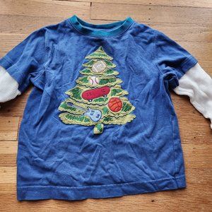 used boys Gymboree long sleeve Christmas tree shirt Size 4T